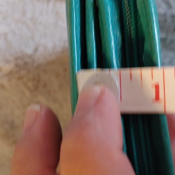 Danier Teal Genuine Leather Wallet - Picture 10 of 14